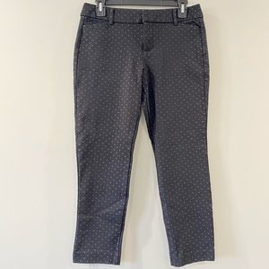 Old Navy Black Polka Dot Pixie Ankle Pants Sz 6